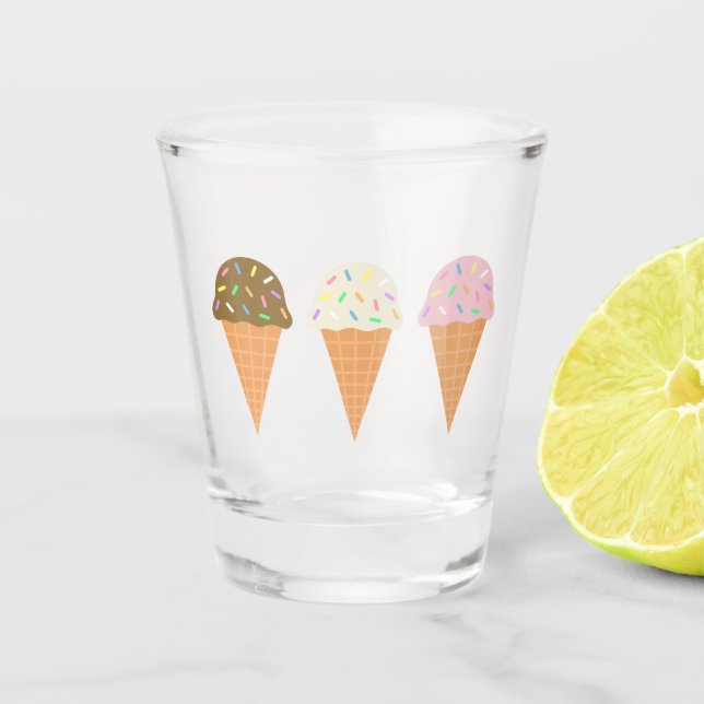 Verre A Shot Glace Crème cônes Verre Shot (Devant)