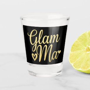 Verre A Shot Glam Ma Cœur Or Maman Grand-mère Fête des Mères