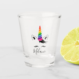 Verre A Shot Glam Rainbow Unicorn