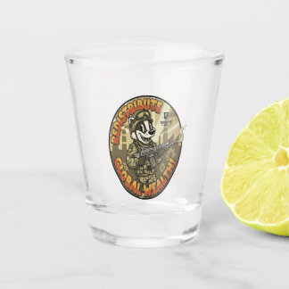 Verre A Shot Global Wealth Badger Shot Glass