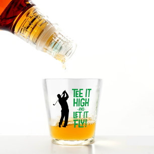 Verre A Shot Golf Funny Tee Sports Citation mignonne Homme's Bl
