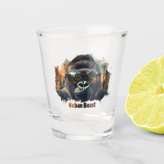 Verre A Shot Gorille de la Bête Urbaine avec lunettes de soleil