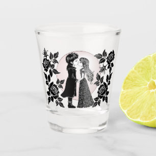 Verre A Shot Gothique Emo Enfants Kiss Valentine's Day