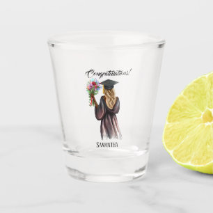 Verre A Shot Graduation d'aquarelle personnalisée (14)
