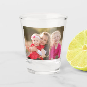 Verre A Shot Graduation personnalisée du Mariage de texte phot
