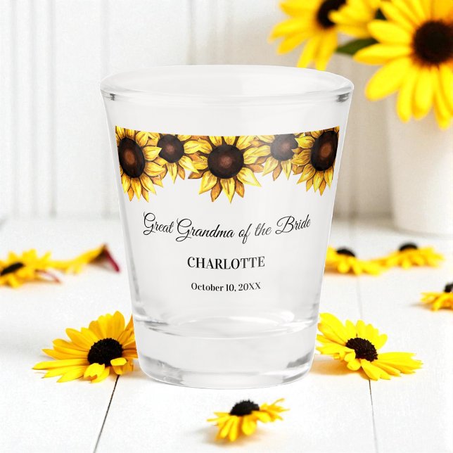 Verre A Shot Grand-mère Grand-grand-mère Tournesol (Créateur téléchargé)