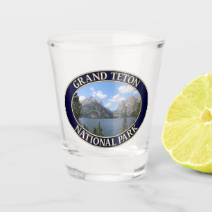 Verre A Shot Grand Teton Mountains et Jenny Lake, Wyoming