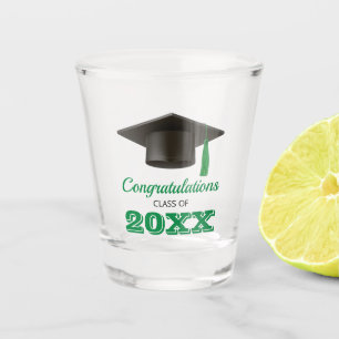 Verre A Shot Green Félicitations College Graduate