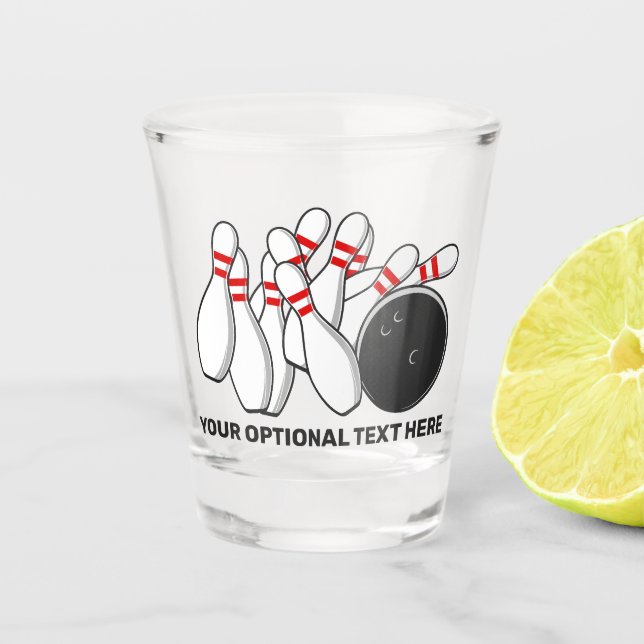 Verre A Shot Grève de bol de texte personnalisé (Devant)