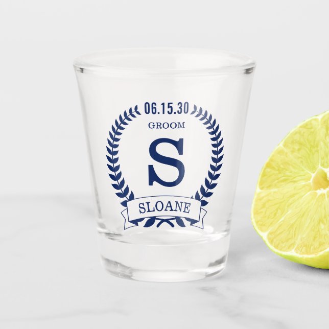 Verre A Shot Groom initial (Devant)