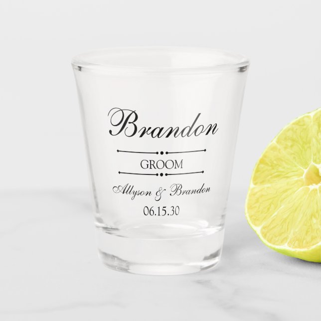 Verre A Shot Groom personnalisé (Devant)