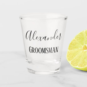 Verre A Shot Groomsman personnalisé