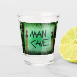 Verre A Shot Grotte de l'homme Tiki Torch verte