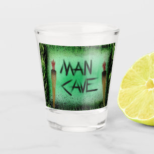 Verre A Shot Grotte de l'homme Tiki Torch verte