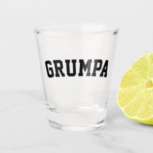 Verre A Shot Grumpa Funny Novelty Grumpy Grandpa Graphic Black