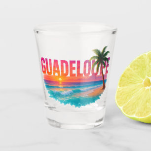 Verre A Shot Guadeloupe Coucher de Soleil Tropical
