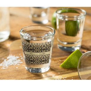 Verre A Shot guépard psychédélique, Afrique sauvage personnalis