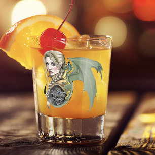 Verre A Shot Guerrière Elfe Dragon Fantastique Magique Médiéval