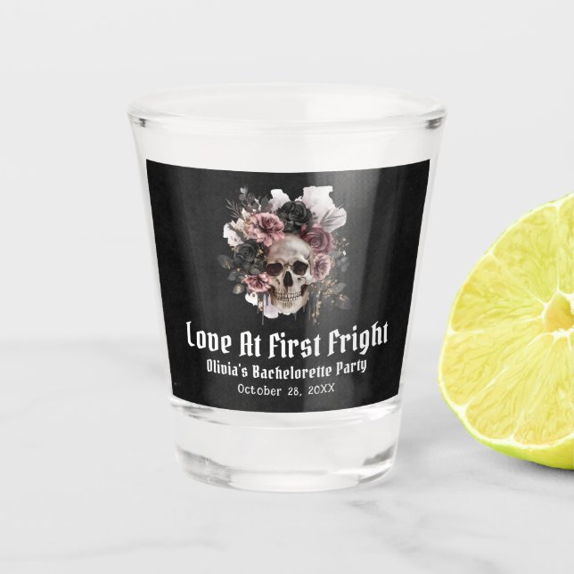 Verre A Shot Halloween Amour À La Première Fright Bachelorette  (Devant)
