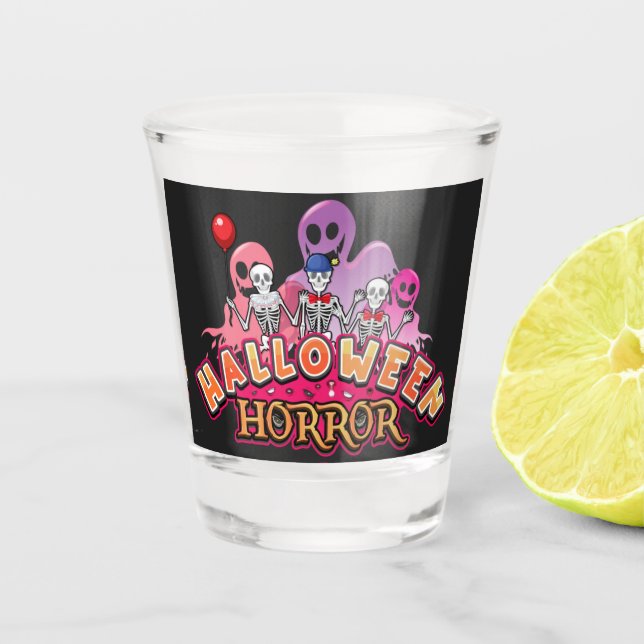 Verre A Shot Halloween Clowns effrayants Horreur (Devant)