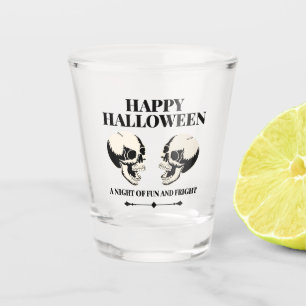 Verre A Shot Halloween Crânes Rieurs Amusement et Effroi