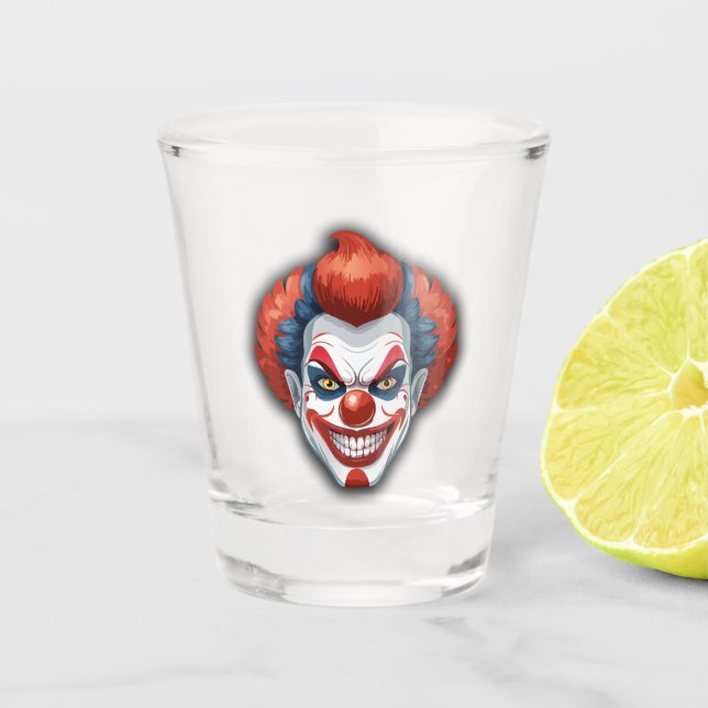 Verre A Shot Halloween du Carnaval de Clown déplaisant (Devant)