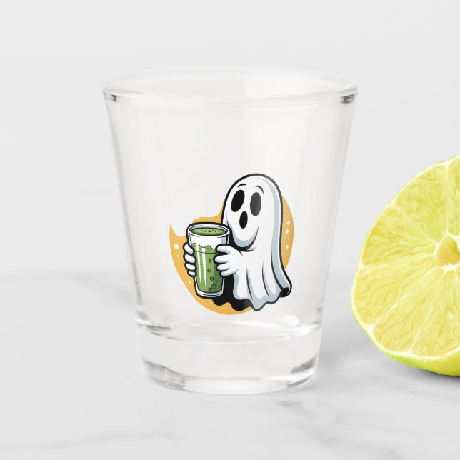 Verre A Shot Halloween éffrayante de Matcha à boire (Devant)
