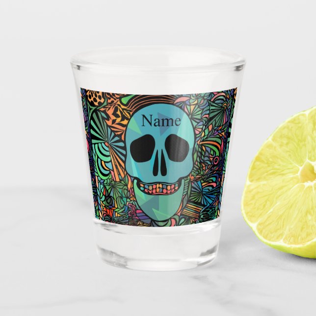 Verre A Shot Halloween Hippie Skull Thunder_cove (Devant)