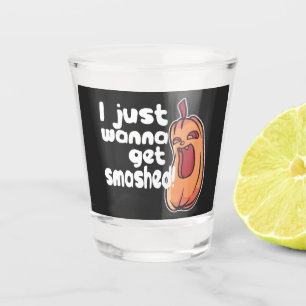 Verre A Shot Halloween Je Veux Être Frappé Humour Citrouille