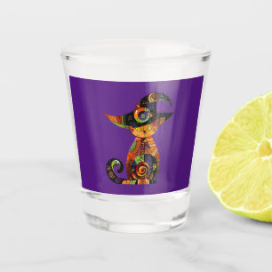 Verre A Shot Halloween/mystique/chat/automne