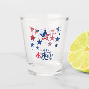 Verre A Shot Happy 4 juillet Hanging Stars ID1103