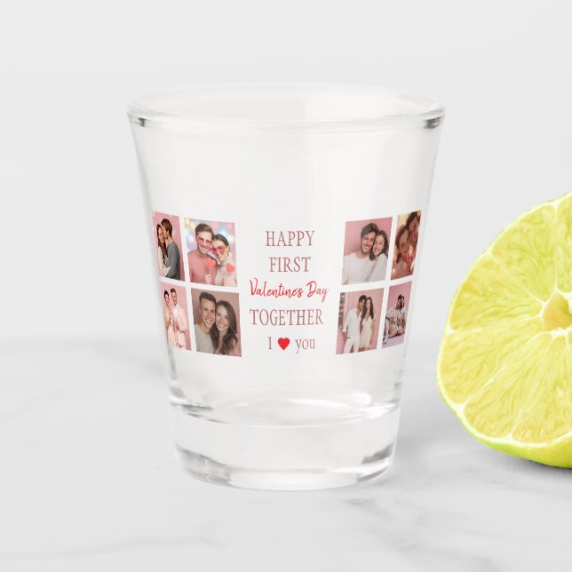 Verre A Shot Happy First Valentine's Day Shot Glass (Devant)
