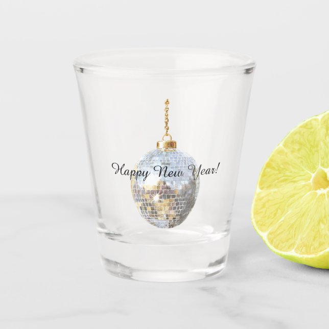Verre A Shot Happy New Year Silver Ball (Devant)