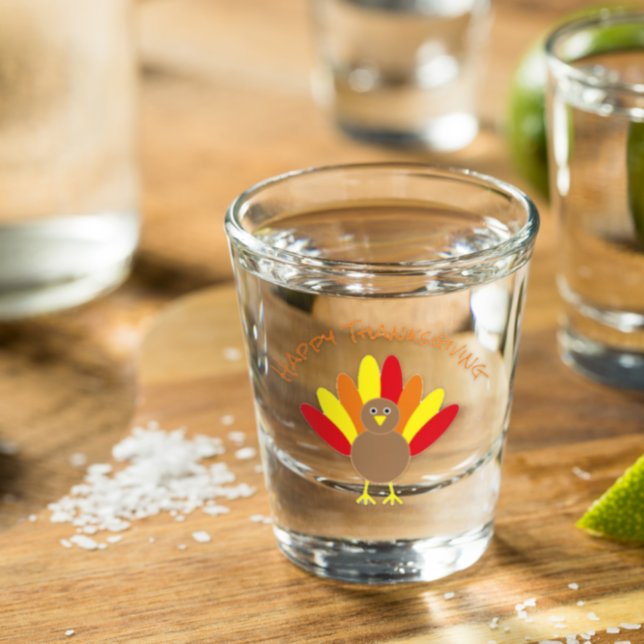 Verre A Shot Happy Thanksgiving (Créateur téléchargé)