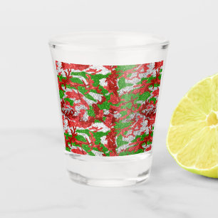 Verre A Shot Haus De Camo Motif Silver Xmas