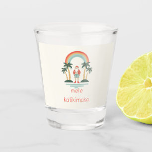 Verre A Shot Hawaïen/arc-en-ciel/Palms Père Noël