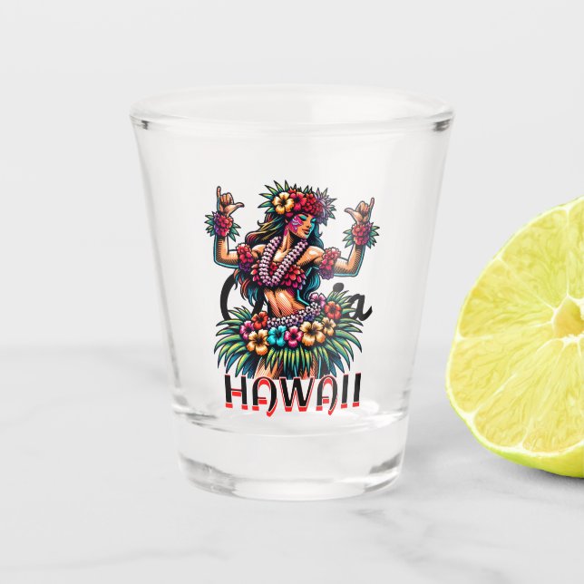Verre A Shot Hawaii | Hawaiian Hula Dancer (Devant)