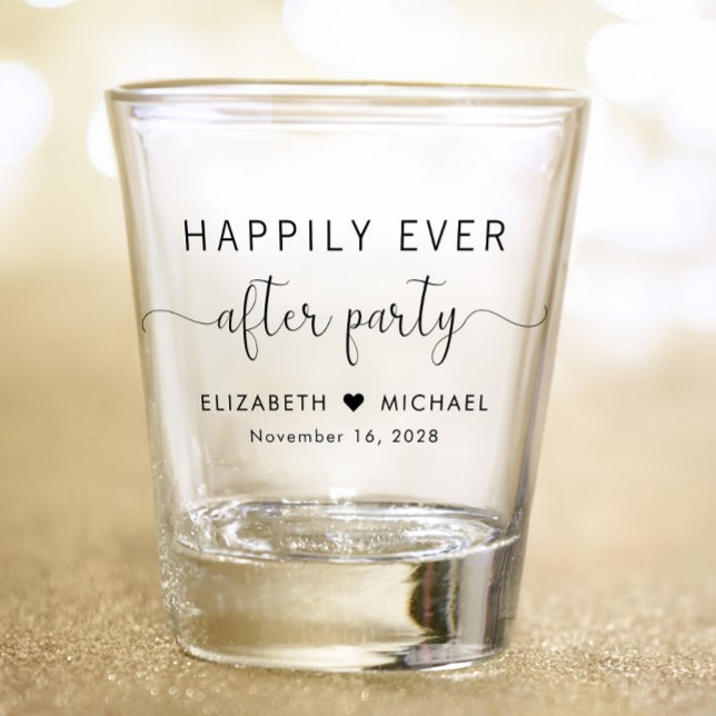 Verre A Shot Heureux toujours après le Mariage du parti (Créateur téléchargé)