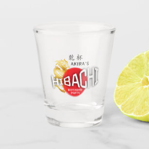 Verre A Shot Hibachi Chef Japonais BBQ Sushi Dragon Anniversair
