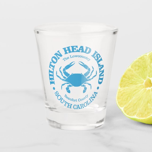 Verre A Shot Hilton Head Island (crabe) (Devant)