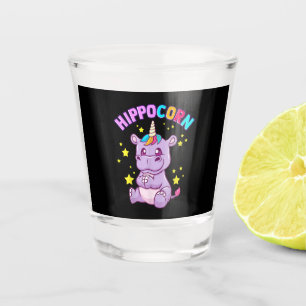 Verre A Shot Hippo-Corn violet Hippo-Corn Hippopotamus Lover