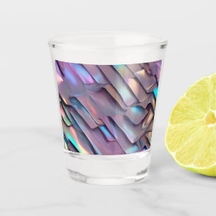 Verre A Shot Holographie abstraite/iridescente futuriste