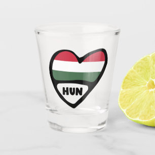 Verre A Shot Hongrie Code Pays Coeur Drapeau, HUN