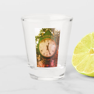 Verre A Shot Horloge postale de l'avenue Greenwich, Greenwich, 