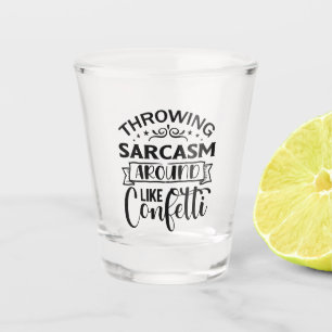 Verre A Shot humoristique mot art
