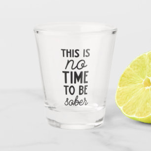 Verre A Shot humoristique sobre mot art boire