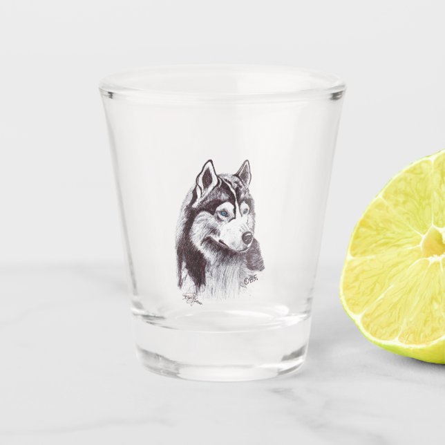 Verre A Shot Husky siberiano (Devant)