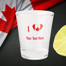 I (Coeur du drapeau canadien) Votre texte rouge