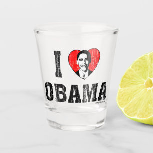 Verre A Shot I coeur Obama