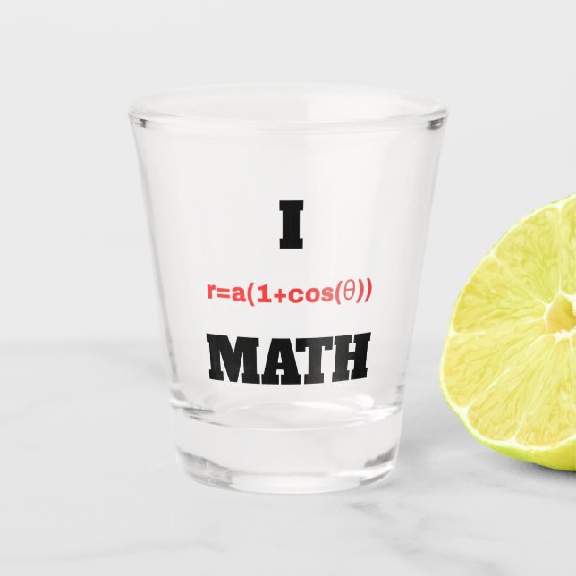 Verre A Shot I Équation polaire (I Coeur) Math (Devant)